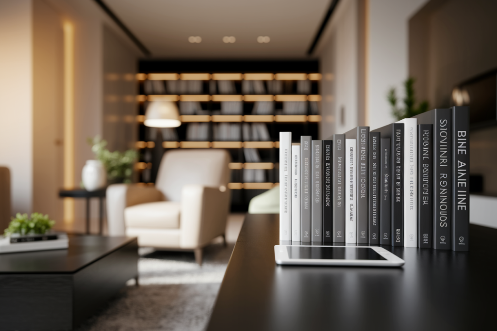 Créer un coin lecture professionnel dans votre salon : bibliothèque et ressources business